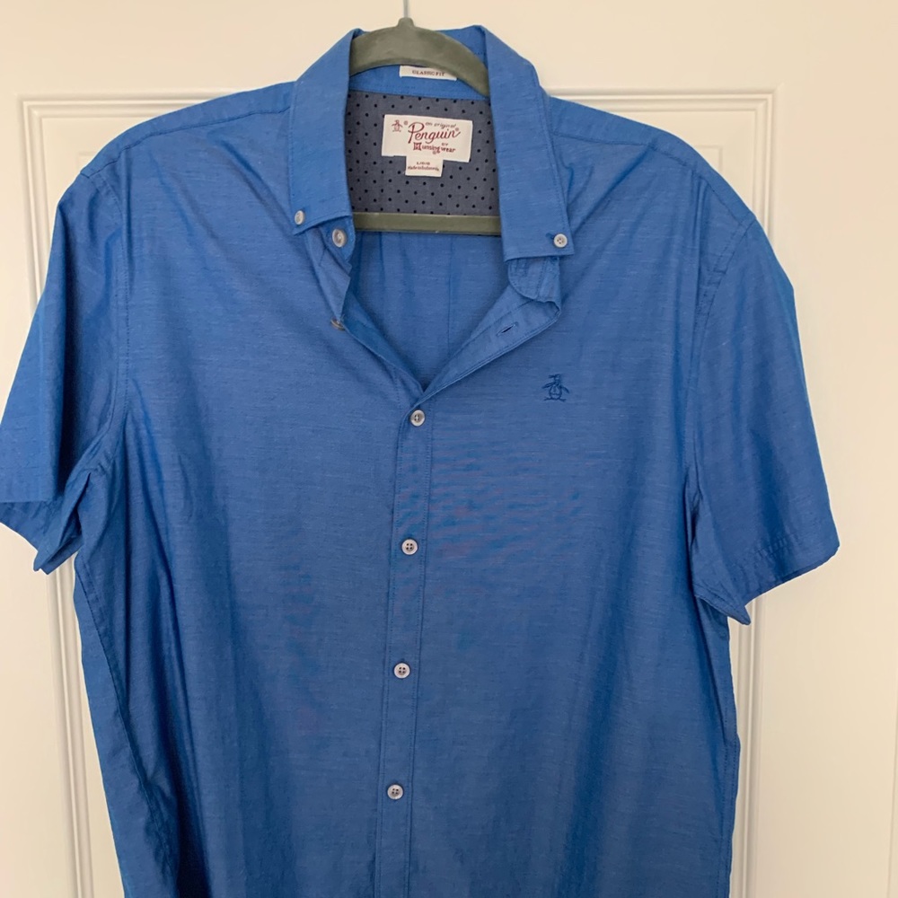 NWOT Men’s Penguin Short Sleeve Dress Shirt